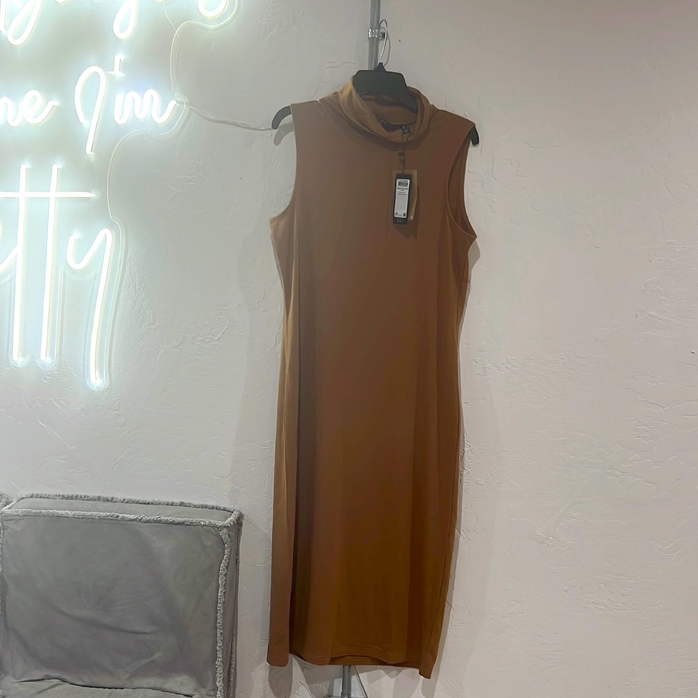 Bohme Midi turtle neck camel 🐪 color dress